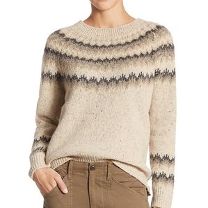 Vince Fair Isle Cashmere Raglan Sleeve Sweater